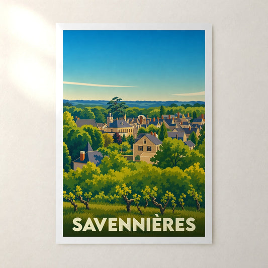 Affiche Savennières – sans cadre, accrochée au mur