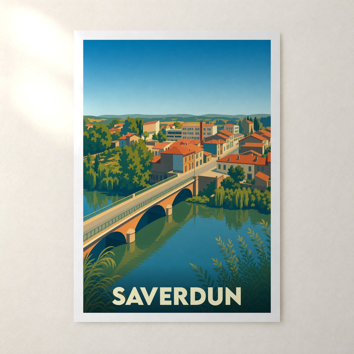 Affiche Saverdun – sans cadre, accrochée au mur