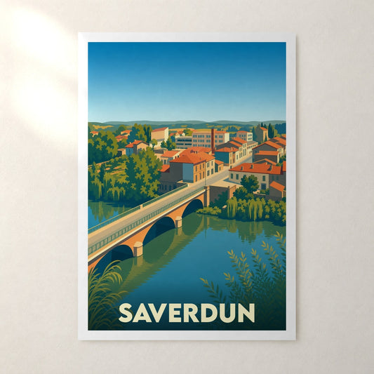 Affiche Saverdun – sans cadre, accrochée au mur