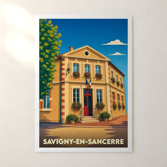Affiche Savigny-en-Sancerre – sans cadre, accrochée au mur