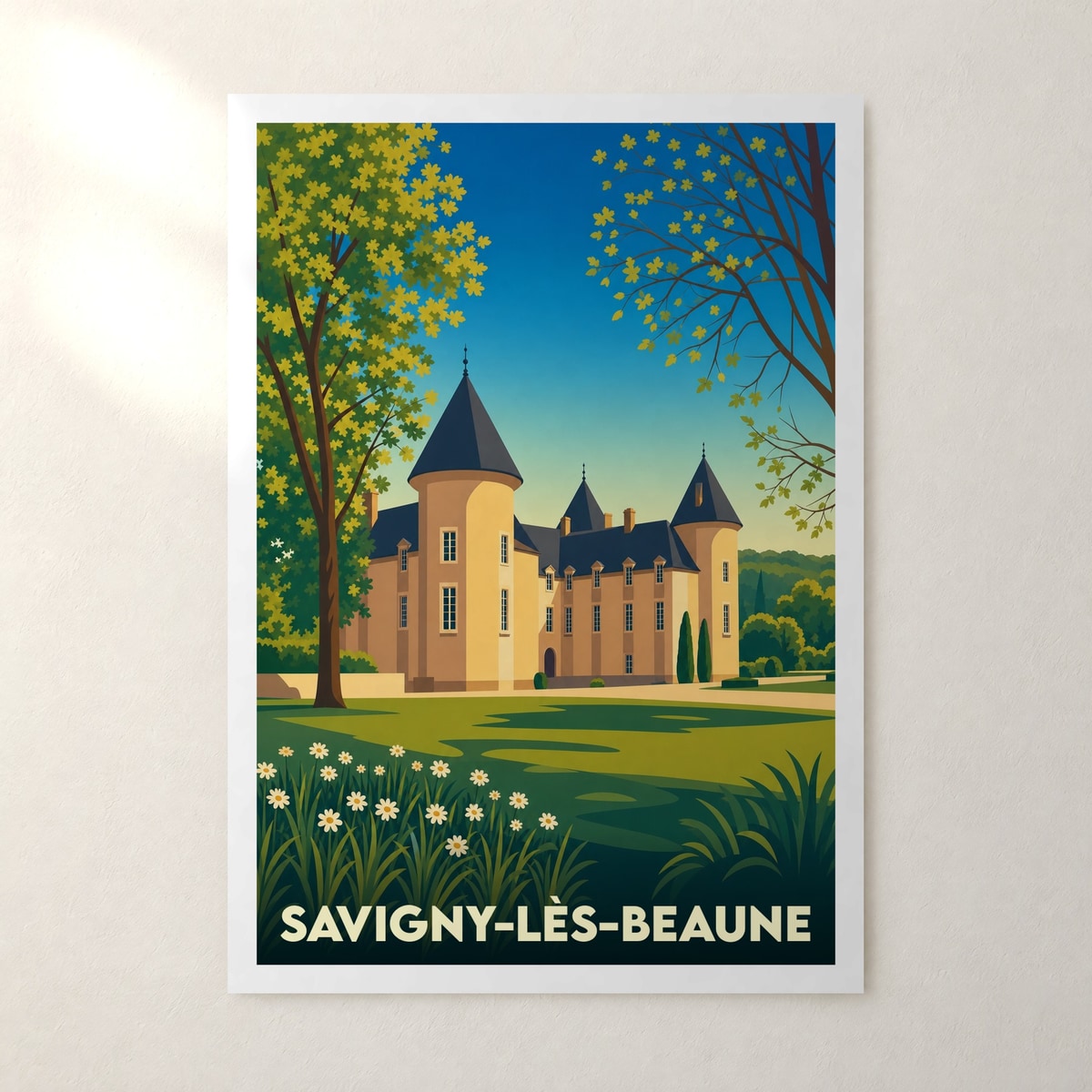 Affiche Savigny-lès-Beaune – sans cadre, accrochée au mur