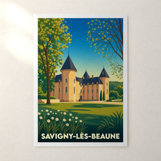 Affiche Savigny-lès-Beaune – sans cadre, accrochée au mur