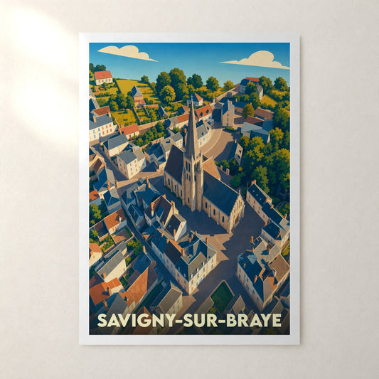 Affiche Savigny-sur-Braye – sans cadre, accrochée au mur