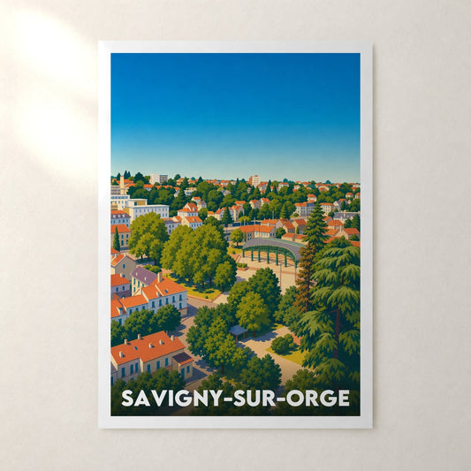 Affiche Savigny-sur-Orge – sans cadre, accrochée au mur