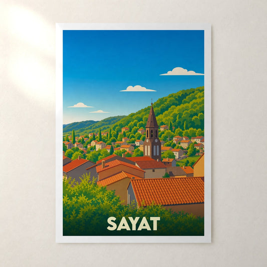 Affiche Sayat – sans cadre, accrochée au mur