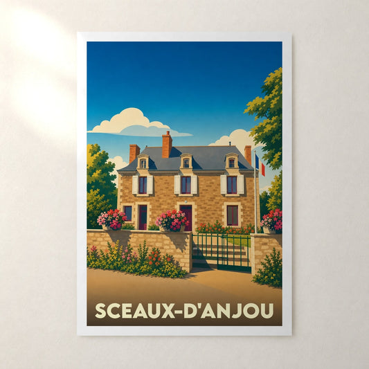 Affiche Sceaux-d'Anjou – sans cadre, accrochée au mur
