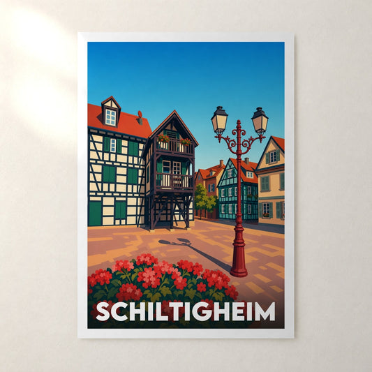 Affiche Schiltigheim – sans cadre, accrochée au mur