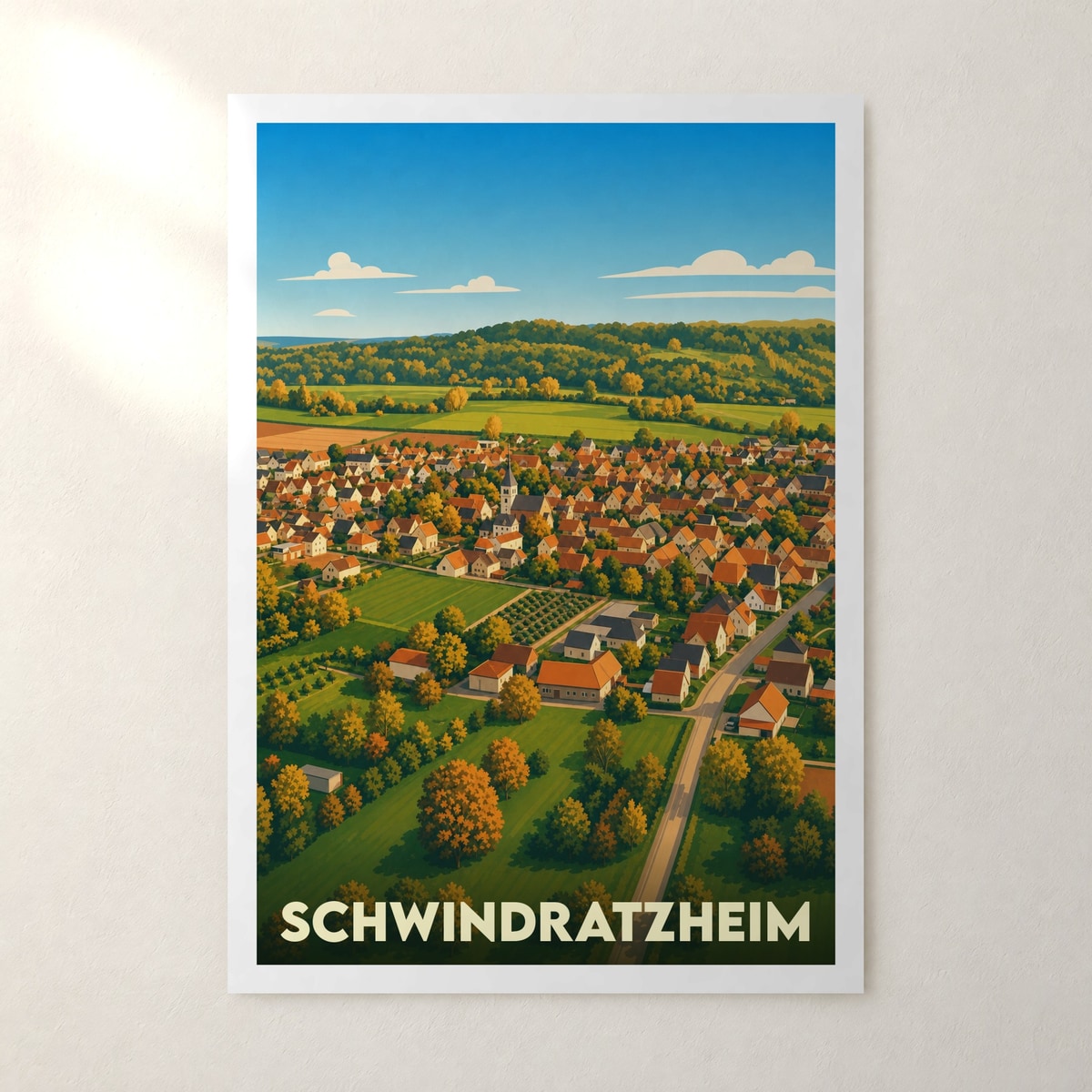 Affiche Schwindratzheim – sans cadre, accrochée au mur