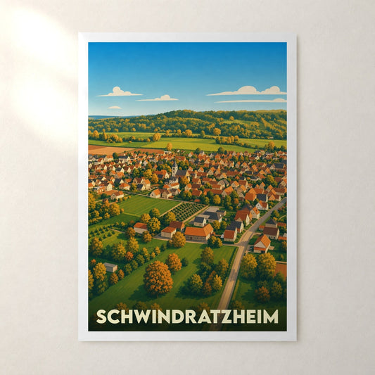 Affiche Schwindratzheim – sans cadre, accrochée au mur