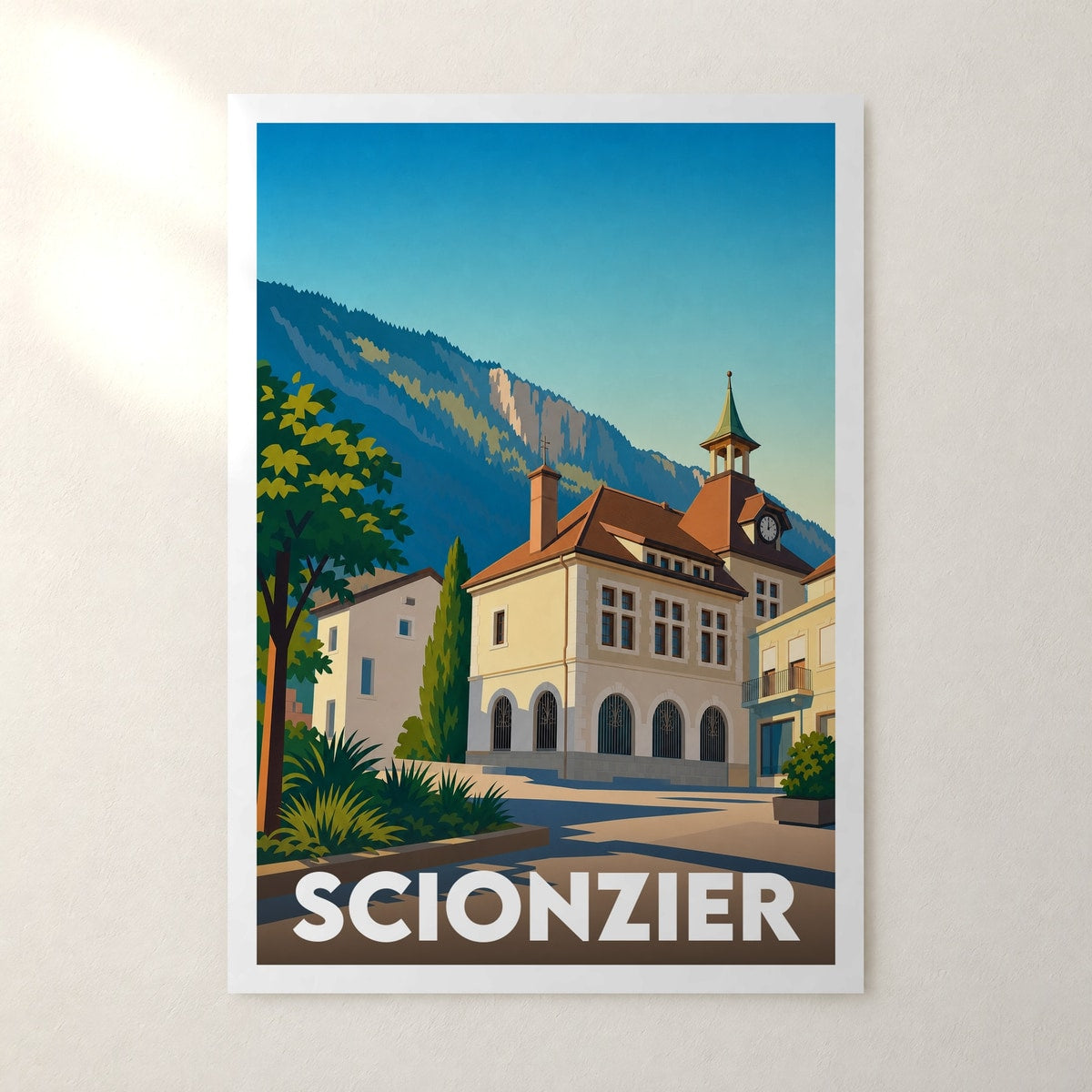 Affiche Scionzier – sans cadre, accrochée au mur