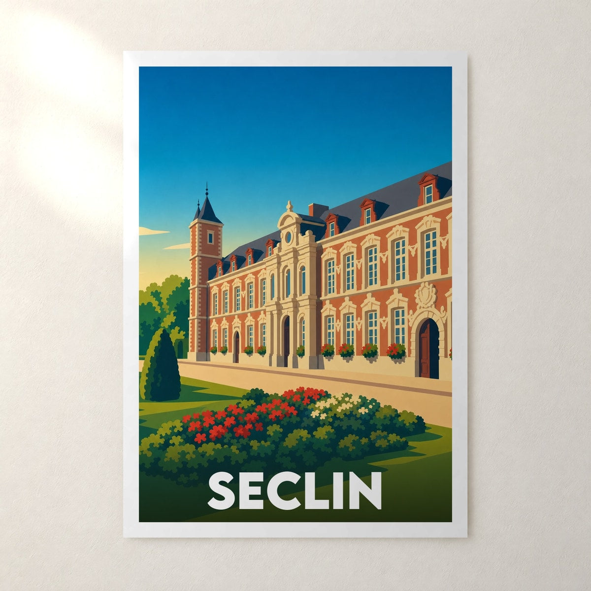 Affiche Seclin – sans cadre, accrochée au mur