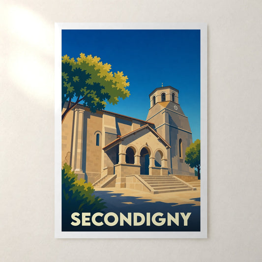 Affiche Secondigny – sans cadre, accrochée au mur