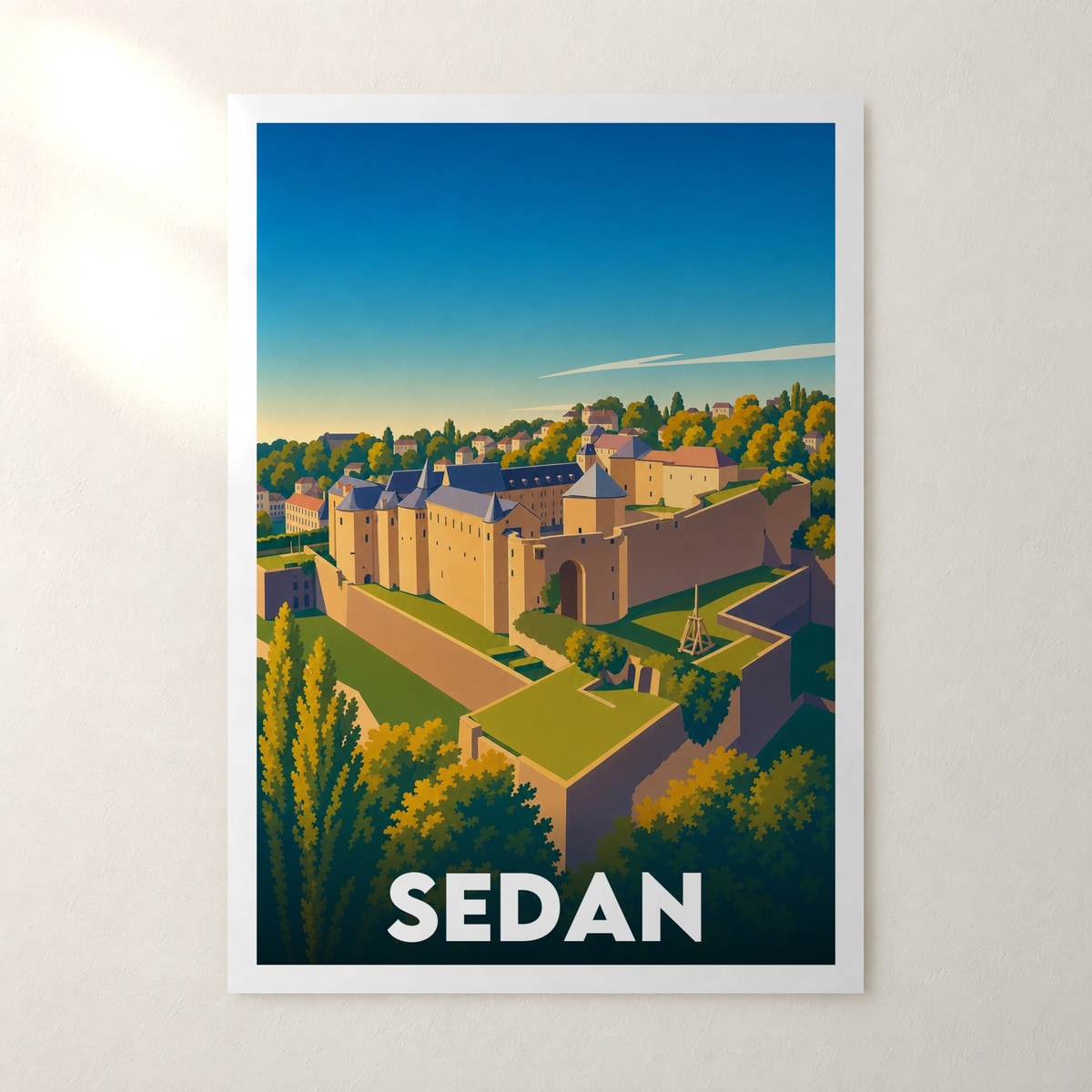 Affiche Sedan – sans cadre, accrochée au mur