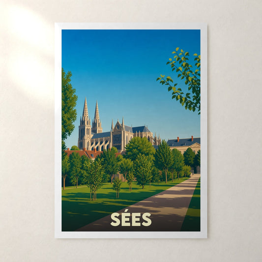 Affiche Sées – sans cadre, accrochée au mur
