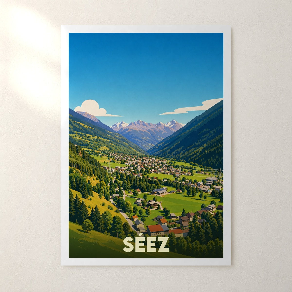 Affiche Séez – sans cadre, accrochée au mur