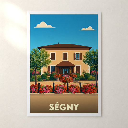 Affiche Ségny – sans cadre, accrochée au mur