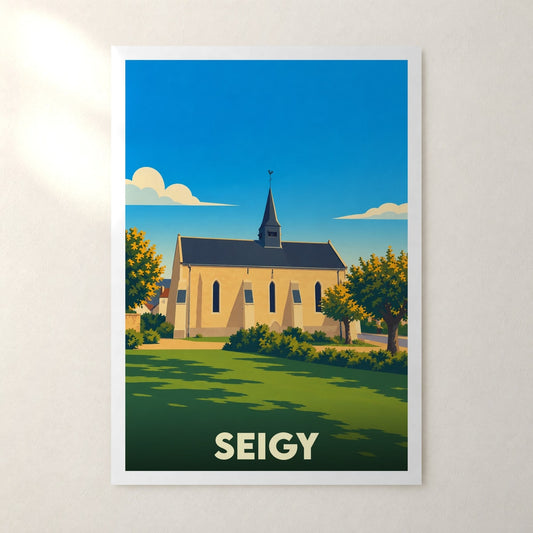 Affiche Seigy – sans cadre, accrochée au mur