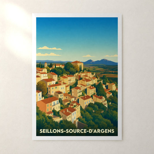 Affiche Seillons-Source-d'Argens – sans cadre, accrochée au mur