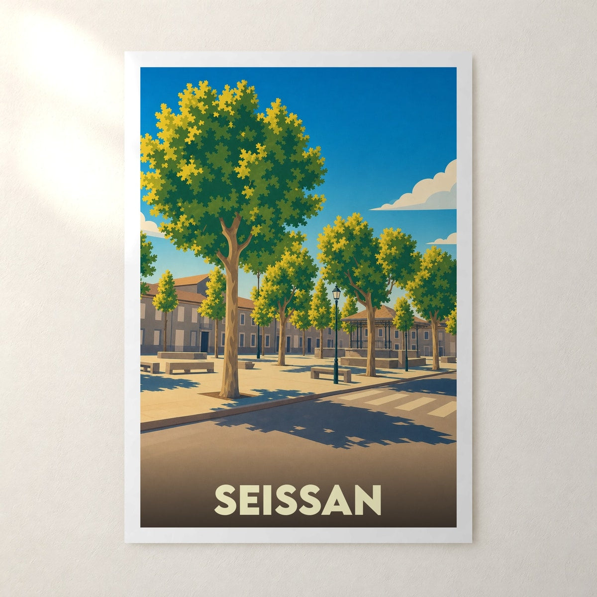 Affiche Seissan – sans cadre, accrochée au mur