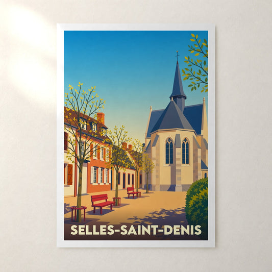 Affiche Selles-Saint-Denis – sans cadre, accrochée au mur