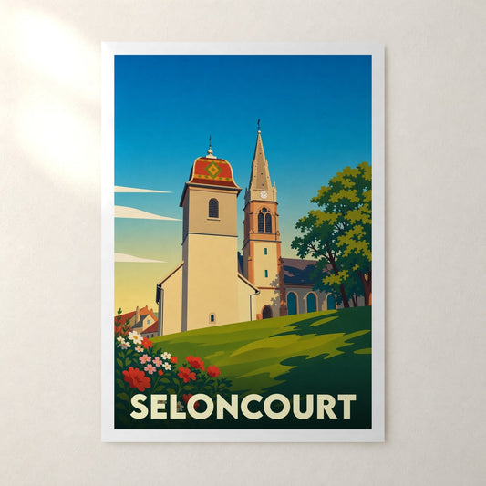 Affiche Seloncourt – sans cadre, accrochée au mur