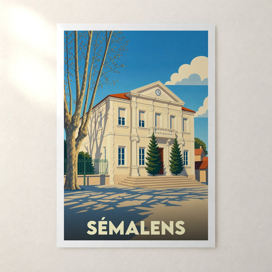 Affiche Sémalens – sans cadre, accrochée au mur