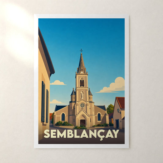 Affiche Semblançay – sans cadre, accrochée au mur