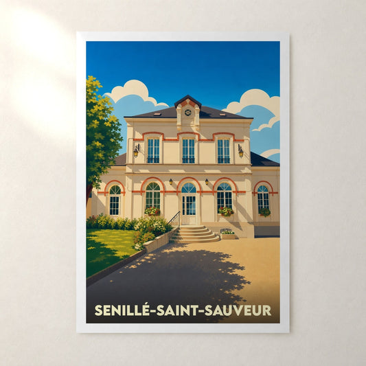 Affiche Senillé-Saint-Sauveur – sans cadre, accrochée au mur
