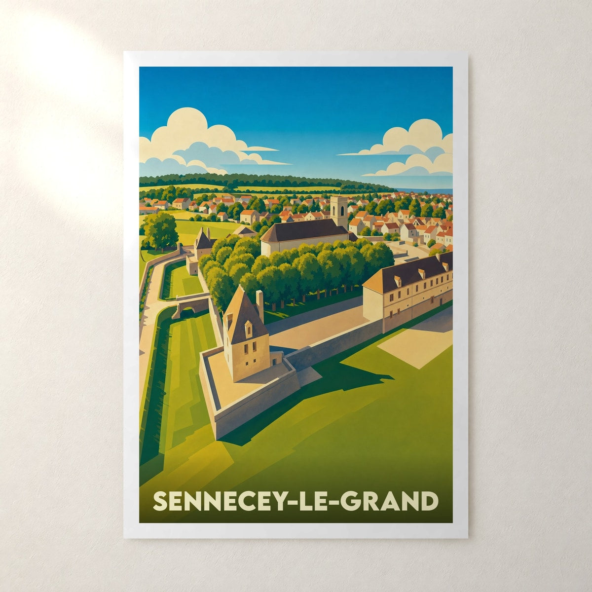 Affiche Sennecey-le-Grand – sans cadre, accrochée au mur