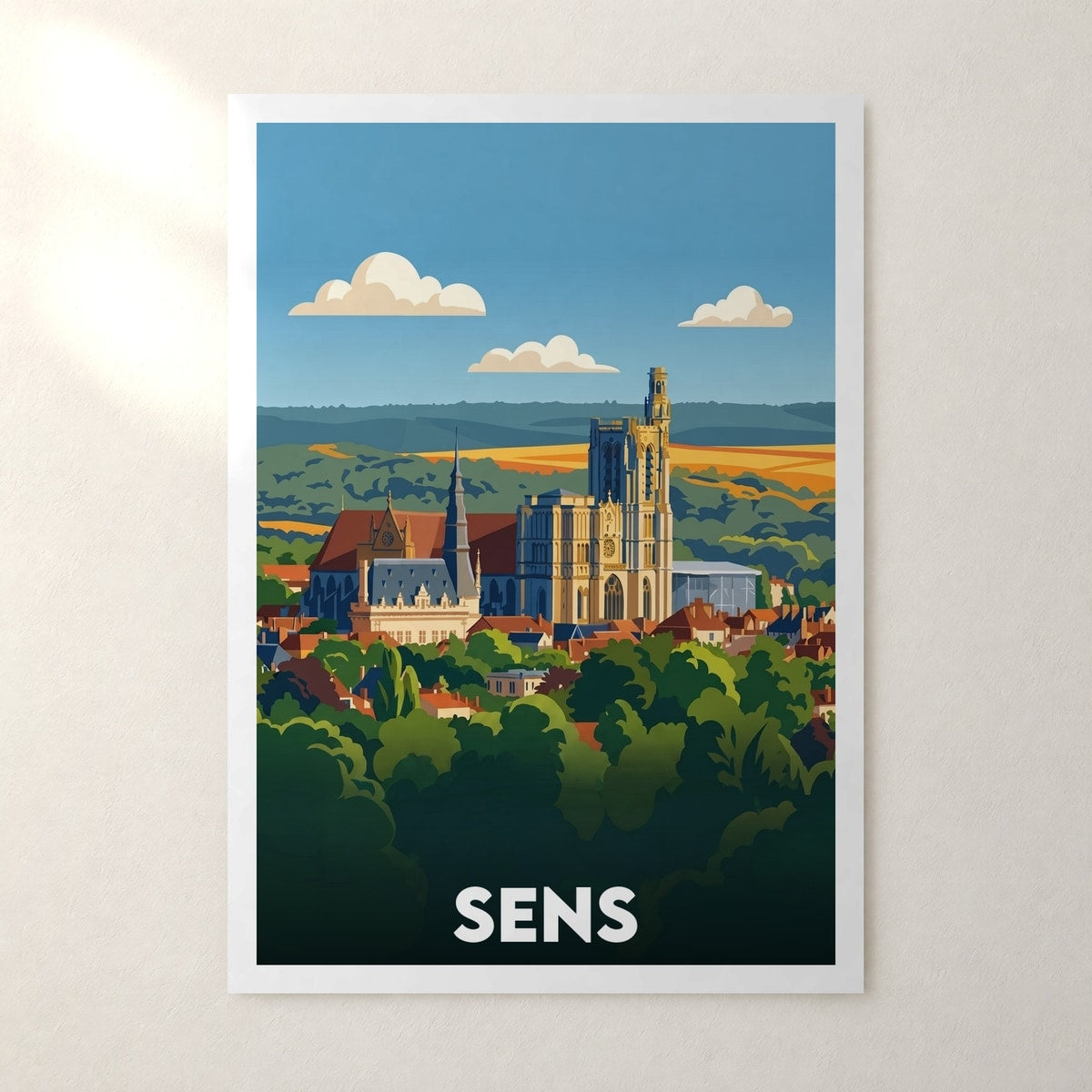Affiche Sens – sans cadre, accrochée au mur
