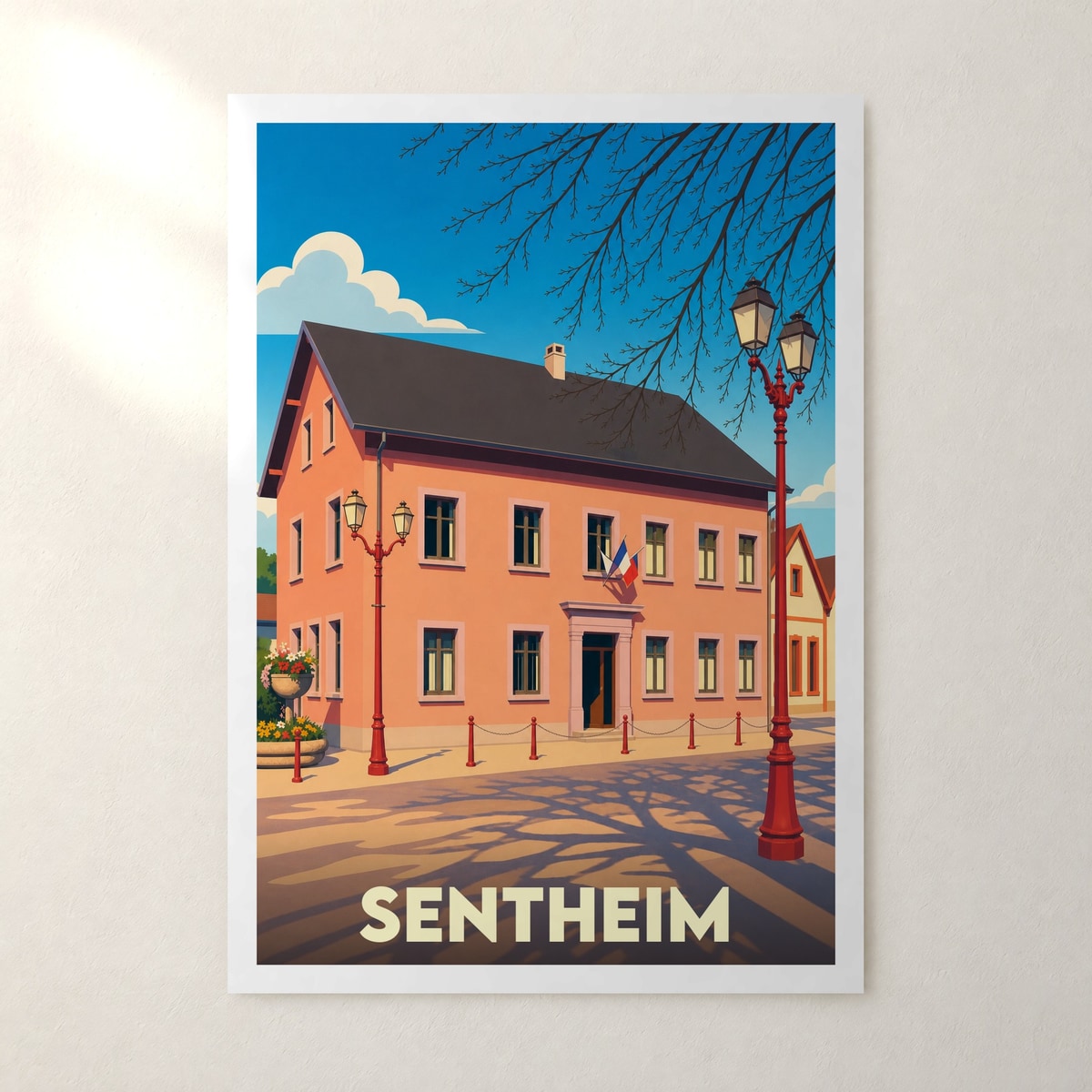 Affiche Sentheim – sans cadre, accrochée au mur