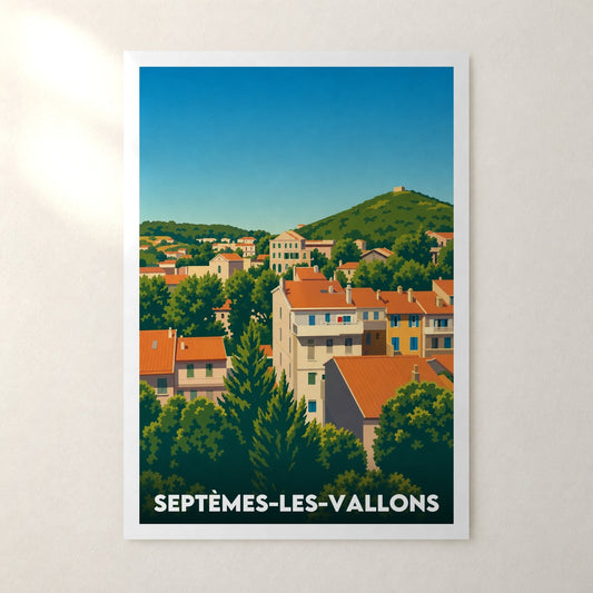 Affiche Septèmes-les-Vallons – sans cadre, accrochée au mur