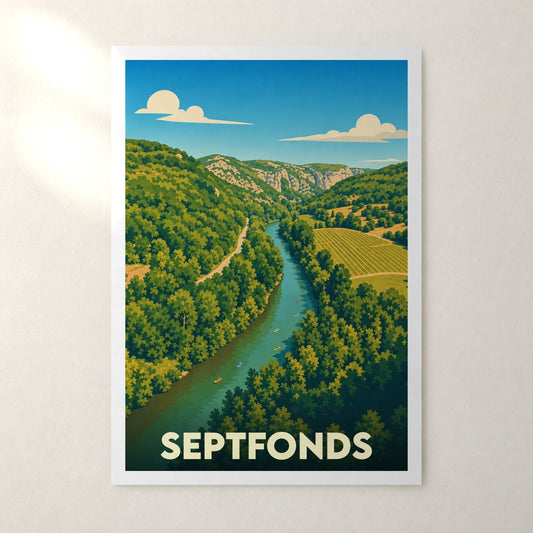 Affiche Septfonds – sans cadre, accrochée au mur