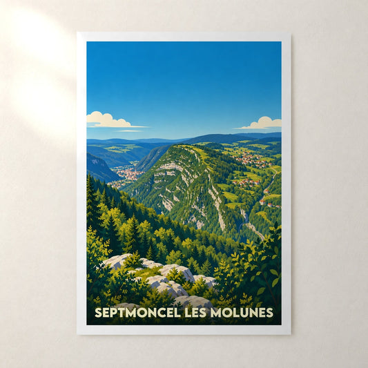 Affiche Septmoncel les Molunes – sans cadre, accrochée au mur