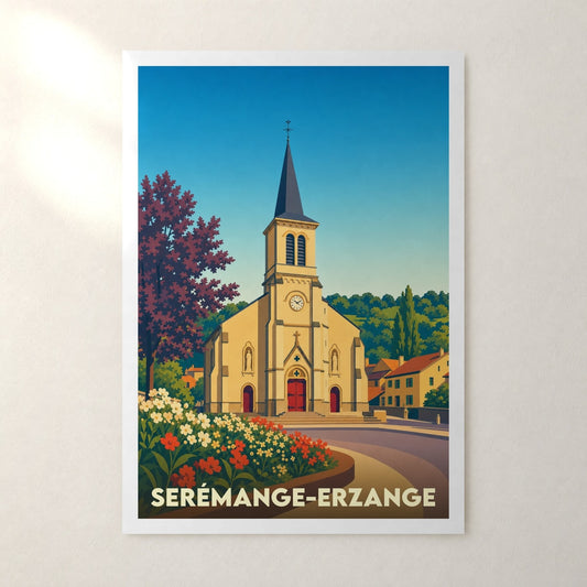 Affiche Serémange-Erzange – sans cadre, accrochée au mur