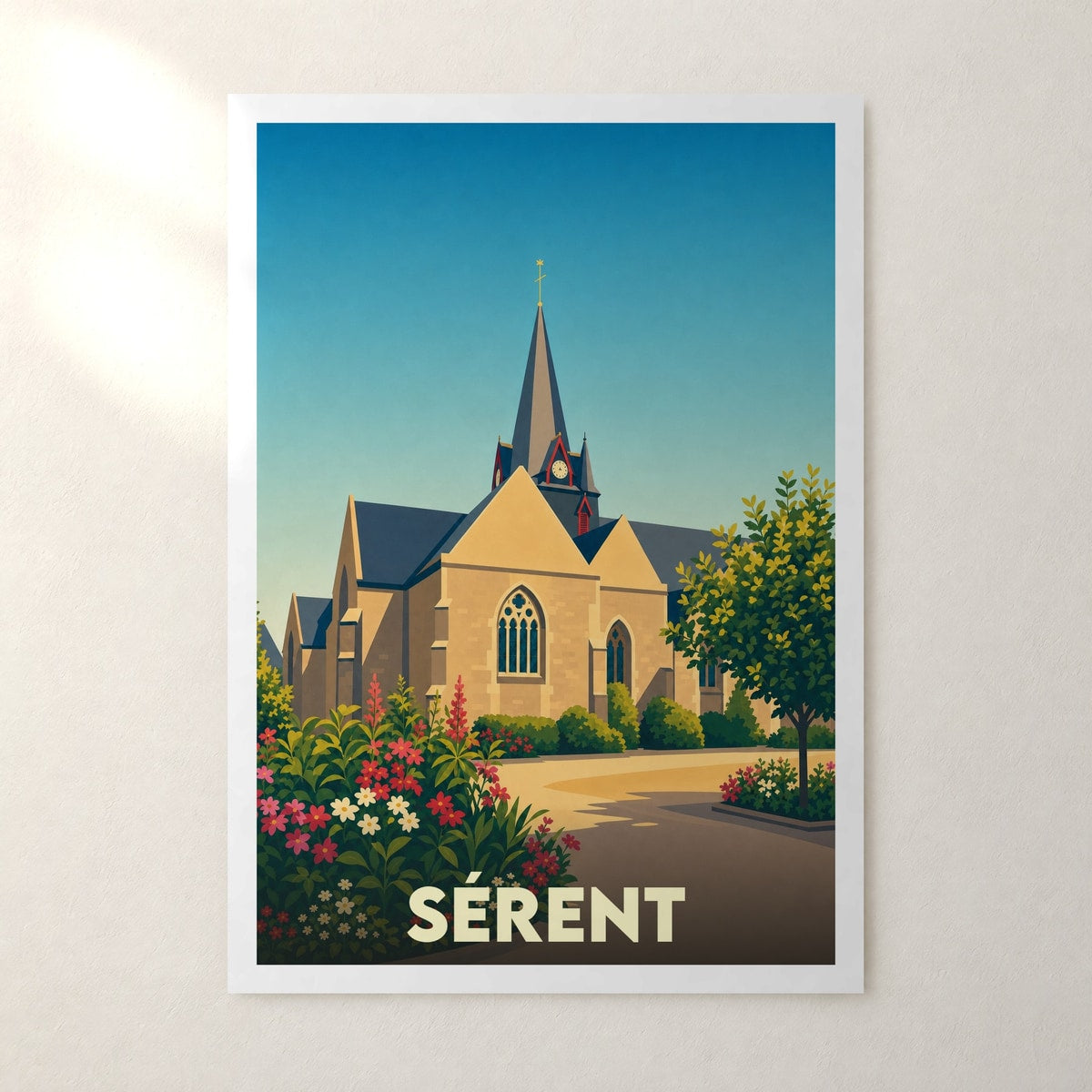 Affiche Sérent – sans cadre, accrochée au mur
