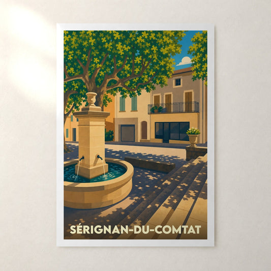 Affiche Sérignan-du-Comtat – sans cadre, accrochée au mur