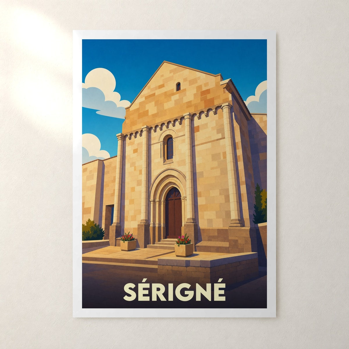 Affiche Sérigné – sans cadre, accrochée au mur