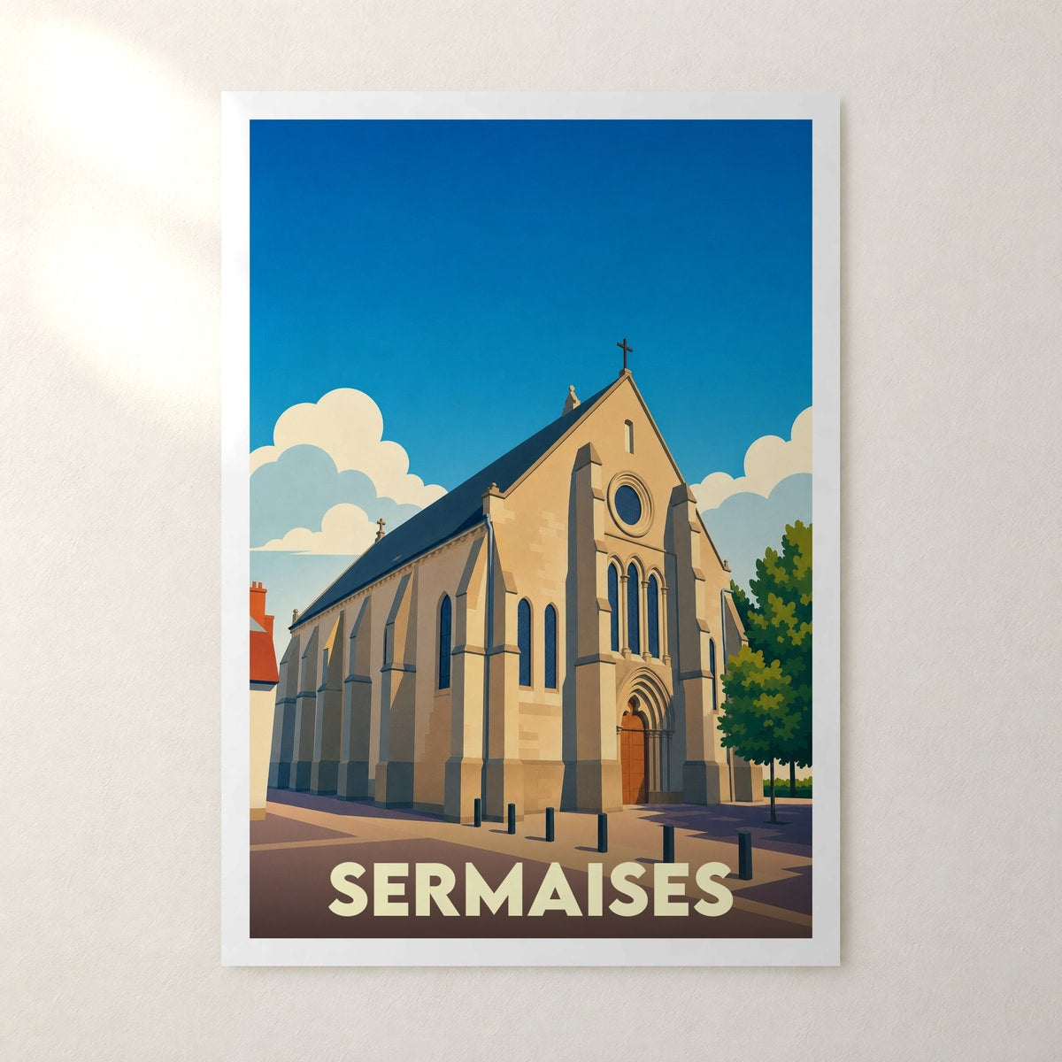 Affiche Sermaises – sans cadre, accrochée au mur