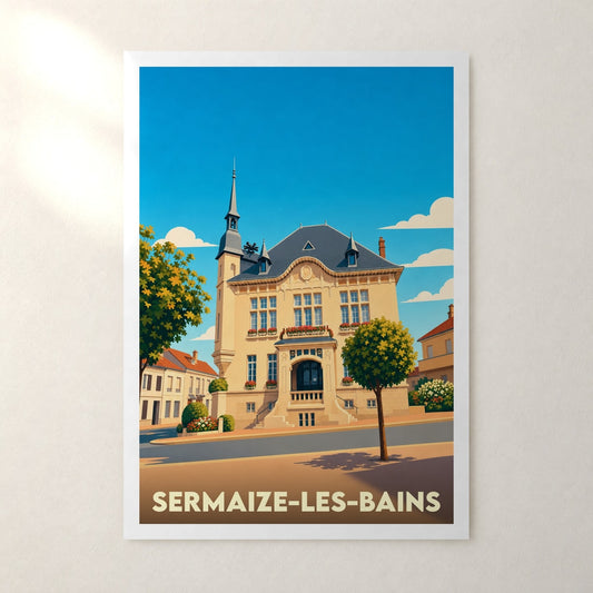 Affiche Sermaize-les-Bains – sans cadre, accrochée au mur