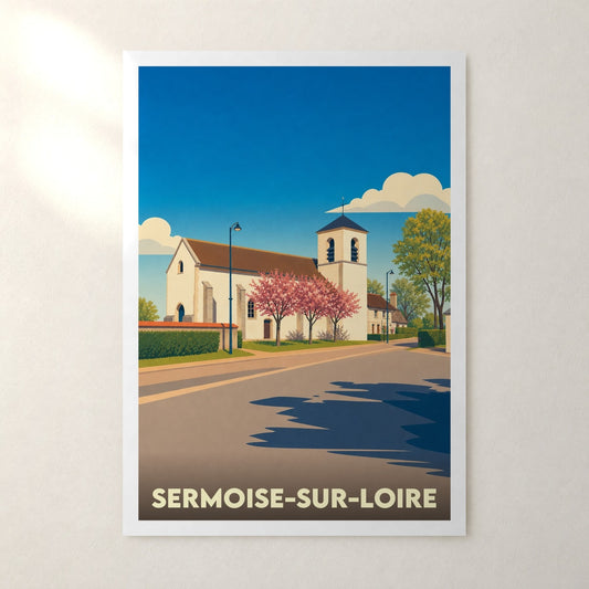 Affiche Sermoise-sur-Loire – sans cadre, accrochée au mur