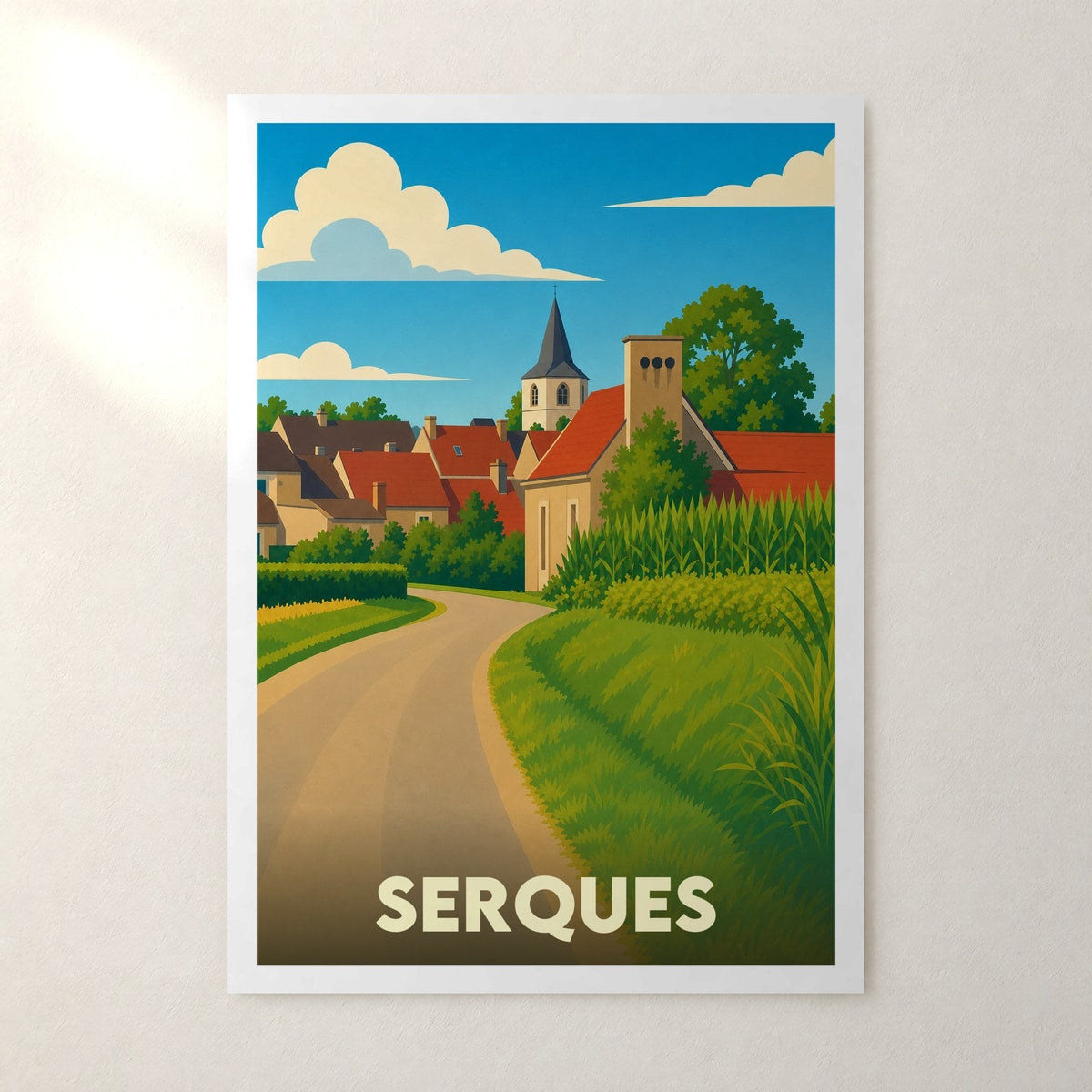 Affiche Serques – sans cadre, accrochée au mur