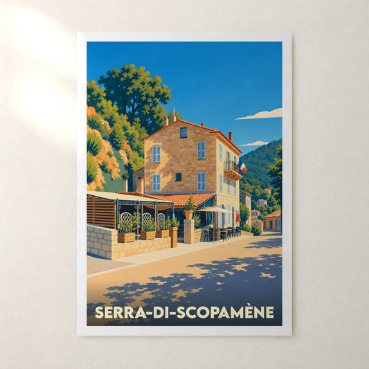Affiche Serra-di-Scopamène – sans cadre, accrochée au mur