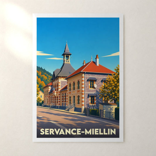 Affiche Servance-Miellin – sans cadre, accrochée au mur