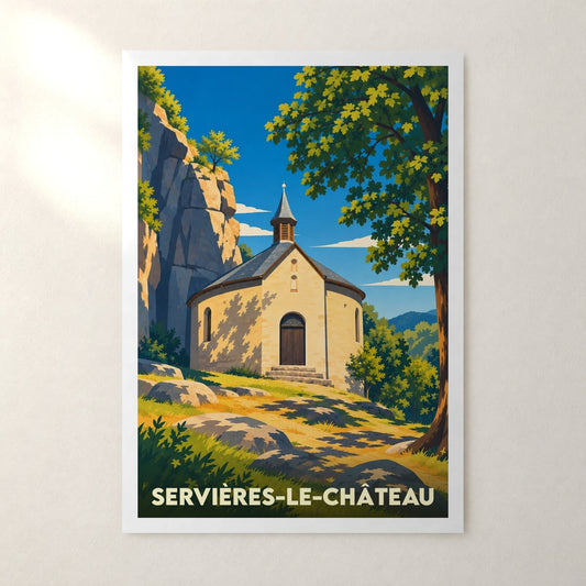 Affiche Servières-le-Château – sans cadre, accrochée au mur