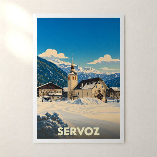 Affiche Servoz – sans cadre, accrochée au mur