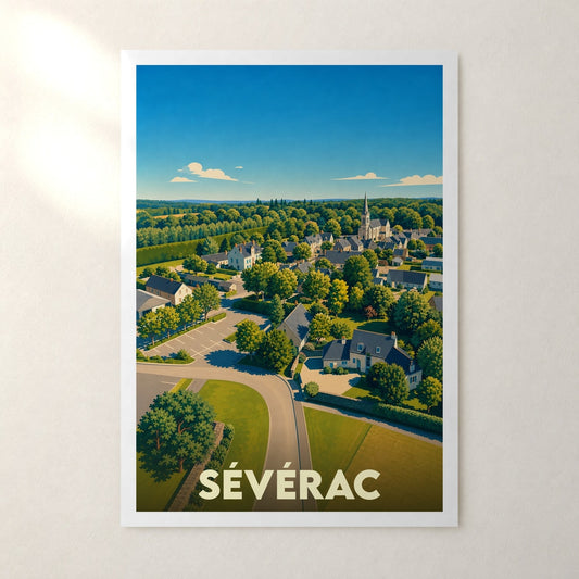 Affiche Sévérac – sans cadre, accrochée au mur