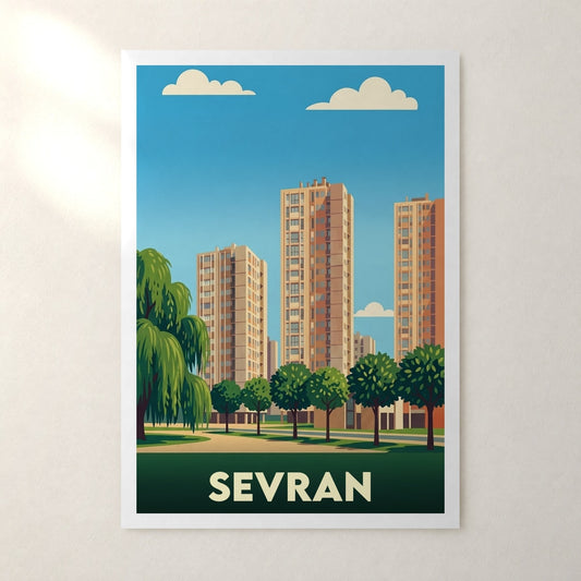 Affiche Sevran – sans cadre, accrochée au mur