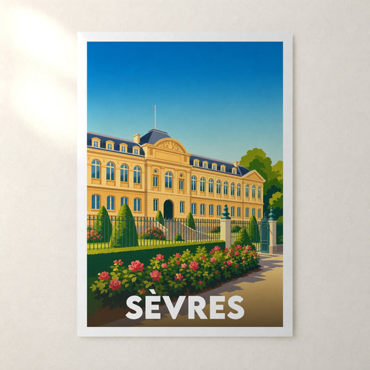 Affiche Sèvres – sans cadre, accrochée au mur