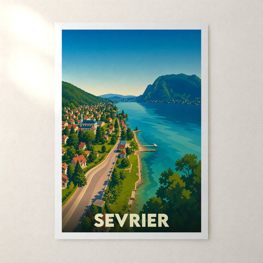 Affiche Sevrier – sans cadre, accrochée au mur